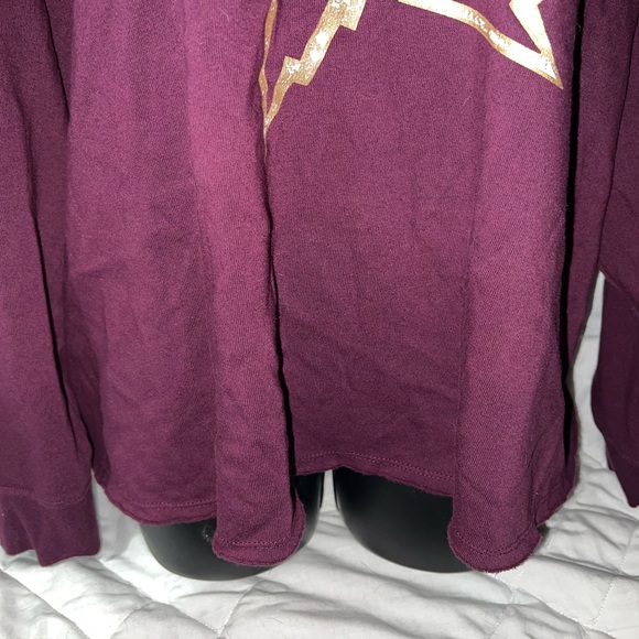 Torrid Lightning Star Relaxed Fit Split Neck Crop Foil Detail Sweater - Picture 2 of 14